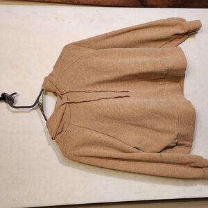 Who What Wear Cropped Tan Hoodie